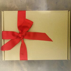 Brown Box with Red Ribbon