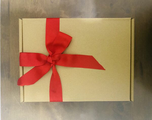 Brown Box with Red Ribbon